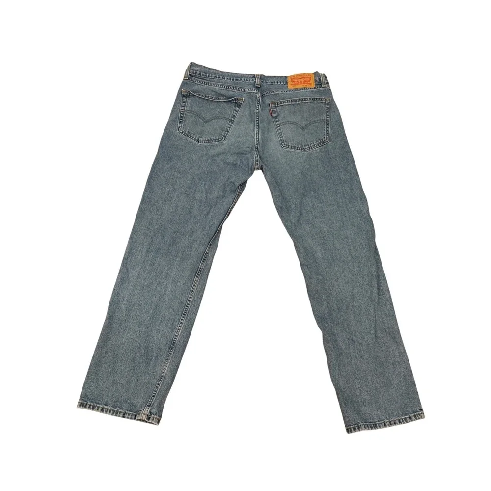 Levis 505‎ Regular Fit Straight Leg Jeans Blue Denim Mens 36x30 Medium Wash